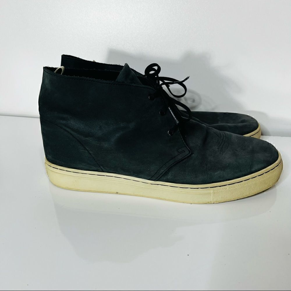 ALIFE Chuck Shepard Black Butter Soft Leather High Top Sneakers